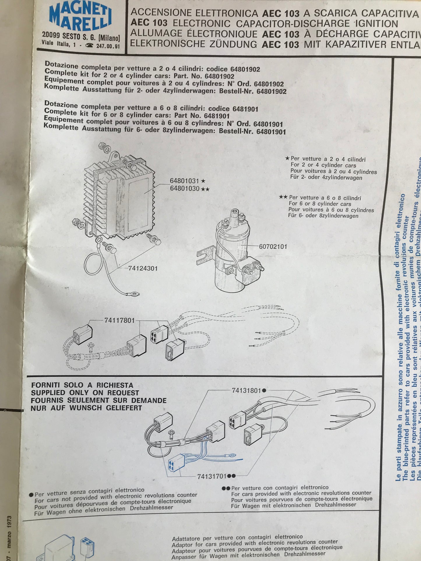 Dinoplex AEC 103 A mit Zündspule BAE201 A, Neu (NOS), Originalverpackt - Rarität!